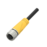 Bouclier d'alimentation d'usine étanche mâle femelle M12 connecteur de câble surmoulé pour bus, boîtes de capteur/actionneur IP67 ethercat