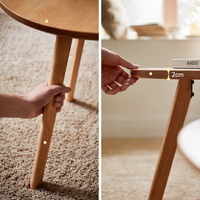 Table basse en bois de chêne massif de style scandinave moderne, durable et économique, meubles de salon
