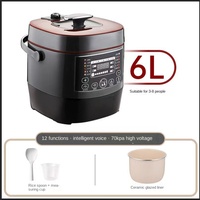 Olla a Presión Eléctrica Manual de Acero Inoxidable 220V con Interfaz Alemana, Control por Microcomputadora, Capacidad de 10L, para Hogar y Hotel