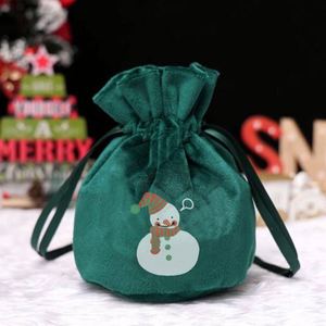 Christmas Velvet Jewelry Pouches for Gift with Button Perfume <b>Makeup</b> Storage <b>Drawstring</b> <b>Bag</b> - Product Image 6