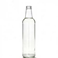 Bouteille en verre ronde de 500 ml pour sauce soja, récipient vide pour assaisonnements avec étiquettes, outil de rangement de cuisine pour huile de cuisson et vinaigre