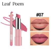 Kit de Rouge à Lèvres Mat Longue Tenue Imperméable et Crayon à Lèvres – Coffret Combo Brillant à Lèvres et Crayon à Lèvres Marque Privée
