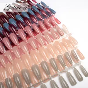 Nude Color 240pcs Ballerina Gel Nails Extension System Full Cover Sculpted Clear Stiletto Coffin False Nail Tips