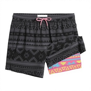 <b>Men's</b> Formal Mid Waist 5-Inch Solid Pattern Stretch Compression Liner Breathable Quick Dry Swim <b>Trunks</b> Hot Shorts Beach Pool - Product Image 2