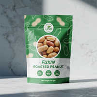 Sachet d'emballage personnalisé pour noix avec fenêtre, pochette refermable à fermeture éclair pour mélange de noix de cajou, amandes et autres snacks