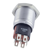 ONPOW GQ16-KF-11D/J/C 16mm, bouton poussoir interrupteur marche/arrêt, actionneur plat borne Point d'illumination, IP65