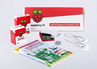 Raspberry Pi 4 Kit de bureau clavier et souris + câbles + alimentation + carte SD + étui pour Raspberry Pi 4 modèle B