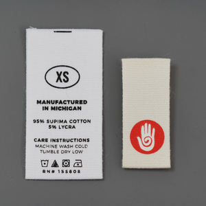 Tái Chế 100% Hữu Cơ Bông Tùy Chỉnh Vải Thẻ In Riêng Sang Trọng Nhãn Sinh Thái Thân Thiện Cho Quần Áo - Product Image 6