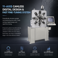 Formeuse de ressorts universelle CNC sans came à 11 axes ZW-1120 pour formes de fils complexes