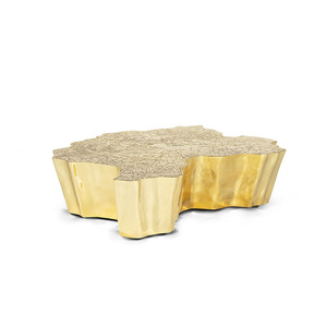 Table basse moderne haut de gamme de style italien, luxe léger, en marbre irrégulier et acier inoxydable, design racine d'arbre, pour maison et villa - Product Image 6