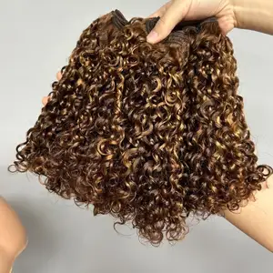 Großhandel 12a Super Double Drawn Virgin Hair Bundle,Pixie Curls Rohhaar verlängerungen Echthaar bündel für schwarze Frauen