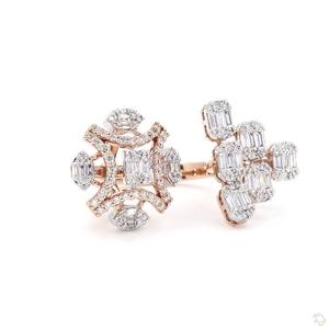 Bague classique en or et diamants pour femme, bijoux fins élégants de qualité supérieure, accessoire de mode élégant pour mariage, fiançailles, anniversaire - Product Image 5