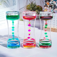 Nouveau minuteur de relaxation à bulles liquides en acrylique coloré, moderne et original, pour cadeau d'anniversaire, de bureau ou décoration pour enfants