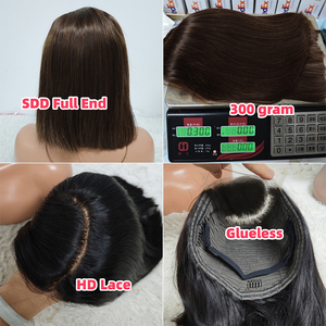 Promoción: Peluca Bob de Encaje HD 5x5 sin Pegamento, Lacia, 10 Pulgadas, 12A, 300 Gramos, Cabello Humano Virgen Natural, 300% de Densidad - Product Image 4