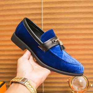 Mocassins décontractés en daim bleu-vert grande taille à enfiler confortables avec pompons pour mariages et occasions formelles été couleur unie - Product Image 4
