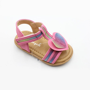 Sandali per neonate estate scarpe basse da principessa per neonati con suola in gomma morbida in pelle PU per scarpe da primo camminatore per bambini piccoli - Product Image 2