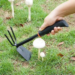 Ensemble de jardinage trois pièces en acier inoxydable pour la culture de fleurs et de légumes, outils de déchaumage du sol, pelle, <span class=keywords><strong>bêche</strong></span>, râteau, pour le creusement en extérieur - Product Image 3