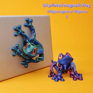 Rana Magnética Articulada Móvil-2025, Imprimida en 3D con Plástico PLA, Imán para Refrigerador, Animal Crossing, Juguete de Rana Saltarina Realista, Decoración para el Hogar - Product Image 5