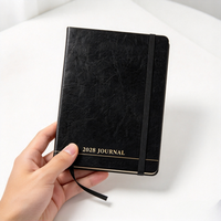 Journal de luxe 2028 personnalisé A5, couverture rigide en cuir PU, agenda annuel, marque-page en ruban, cadeau