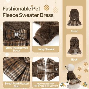 Suéter de Invierno para Mascotas, Color Rosa Marrón, 100% Algodón, Lujoso y Bonito, Disfraz para Perros - Product Image 6