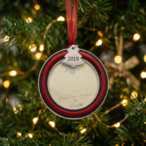 HOT SELLING OEM <b>CHRISTMAS</b> PHOTO Round ZINC ALLOY Plated 2.5"X2.5" Ornament DECORATION Individual White Box Packaging - Product Image 3
