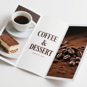 Impression de prospectus couleur personnalisés à bas prix, impression offset de dépliants pliés en trois avec logo personnalisé sur papier d'art pour la publicité - Product Image 1
