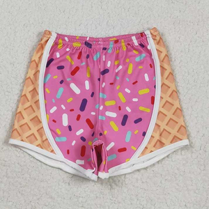 Shorts para Bebé Niña en 3 Colores, Diseño de Goteo de Helado, Shorts de Yoga para Niños, Shorts de Verano - Product Image 4