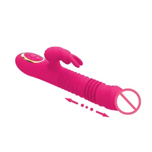 Usting Coelho Vibrador Tripla Ação G Spot Vibrador com Estimulador Clitoriano e Padrões À Prova D 'Água Recarregável