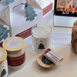 Ensemble de bougies votives aromatiques en sapin du Nord de style nordique pour Noël et le Nouvel An, idéal comme cadeau de Thanksgiving - Fait main et écologique - Product Image 3