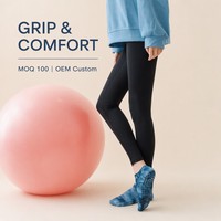 Chaussettes de yoga pour femmes personnalisées OEM, tie-dye, à compression, antidérapantes, respirantes et anti-chute de chaussettes