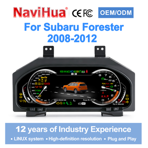 ชุดหน้าปัดดิจิตอล LCD สำหรับเปลี่ยนแทนของเดิมในรถยนต์ Subaru Forester ปี 2008-2012 ระบบ Linux รองรับ CarPlay พร้อมมาตรวัดความเร็ว - Product Image 1