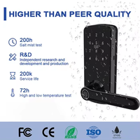 Accueil Hôtel Électronique Intelligent Sans Clé Mot De Passe Numérique Biométrique Poignée De Porte Intelligent Tuya Smart Lock Extérieur D'empreintes Digitales