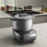 Mélangeur de pâte sur socle électrique automatique Bol mélangeur en acier inoxydable Moteur à courant continu 200W Utilisation constante d'hôtel commercial domestique