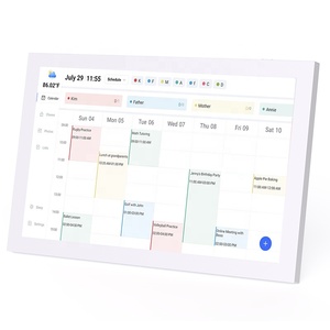 INSOVISION 15.6" HD IPS LCD Display Digital Wall <b>Calendar</b> with Built-in Wi-Fi 2.4G/5G Android OS APP Wood Frame - Product Image 2