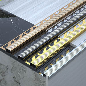 Garniture d'angle de nez de taureau, bandes décoratives en <span class=keywords><strong>acier</strong></span> inoxydable, carrelage en céramique et laiton pour escalier, salle de bain, salon, nouveauté - Product Image 2