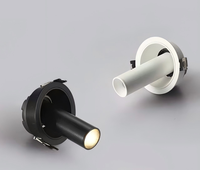 Éclairage d'intérieur moderne ultra-mince Flexible Long Spot 7-15w & 12-50 ° Focus rotatif rétractable encadré pour la maison/le bureau