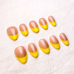 Groothandel Op Maat Handgemaakte Pers-On Nagels <span class=keywords><strong>Best</strong></span> Verkopende Luxe Gel Amandel Mooi Frans Voor Vingers Handgeschilderd Acryl - Product Image 4