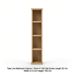 Columna de Baño Talia Line, 1 Puerta, Altura 150 cm, Nudos de Roble, Longitud 25 cm, Ancho 31.5 cm, Altura 155 cm - Product Image 3