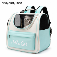 Sac à dos de transport transparent carré en PVC avec fermeture éclair pour chat et chien, sac de voyage portable et respirant pour animaux de compagnie, capsule spatiale pour promenades en extérieur