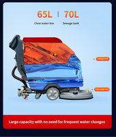 Mesin Pembersih Lantai Otomatis 530mm, Bertenaga Baterai 24V 100Ah, Mesin Pembersih Komersial, Pabrik OEM