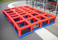Parcours d'obstacles géant gonflable en PVC pour événements en plein air, jeu interactif amusant, 12x10m, certifié CE, 10 joueurs