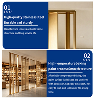 Cloison de séparation en acier inoxydable moderne et luxueuse sur mesure pour la décoration intérieure et des espaces commerciaux