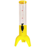 Bar écologique Pub Party Wedding 1,5 L 3L Boisson Boisson Rouge Noir Jaune Coloré Tour De Bière En Plastique Avec Tube De Glace