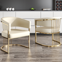Chaise de salle à manger en métal moderne, luxueuse, stable et durable, pour hôtel, bureau, salon de beauté, salon de manucure, usage client, maquillage