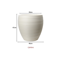 Vente en gros directe d'usine, grands pots de jardin ronds, pots à fleurs d'intérieur/extérieur, kit de pots en plastique de qualité pour l'intérieur/l'extérieur