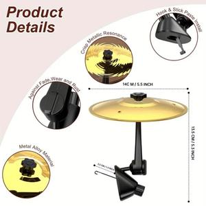 Címbalo de <span class=keywords><strong>tambor</strong></span> para rejilla de ventilación de coche, mini címbalo de metal para salpicadero de coche, accesorio musical para coche para amantes de la música - Product Image 6