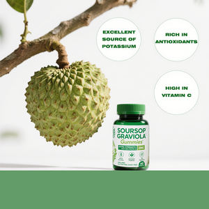 Natural Antioxidante Graviola Graviola Folha Extrato Gomas com Mar Musgo/Vitamina C/para Suplemento Gestão da Pressão Arterial - Product Image 4