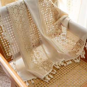 Dairui ม่านกั้นห้องสำหรับห้องครัวลายสก๊อตถักโครเชต์แบบอเมริกันผ้าม่านหน้าต่างขนาด<span class=keywords><strong>เล็ก</strong></span>แบบกึ่งโปร่งใส - Product Image 2