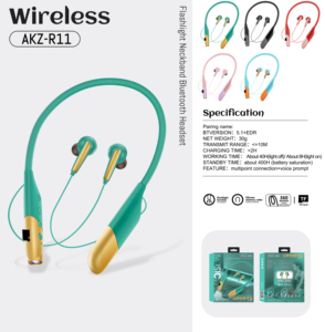 Auriculares <span class=keywords><strong>Bluetooth</strong></span> Deportivos Inalámbricos AKZ-Q11 con Colgante para el Cuello, Auriculares con Colgante para el Cuello para Adultos y Niños, Linterna Brillante - Product Image 3