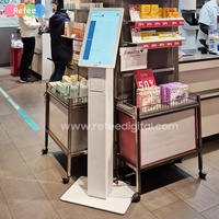 KFC Mcdonalds Kiosque de commande en libre-service de restauration rapide à écran tactile de 21.5 pouces avec logiciel 23.8 ''27'' 32''